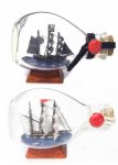 9cm 2 Astd Galleon Pirate Ship in Bottle