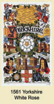 Yorkshire White Rose Tea Towel