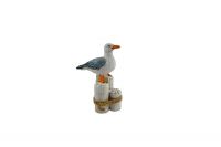 11cm Small Driftwood Seagull on Stump