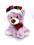 12" Soft Sitting Bear with Tartan Hat and Scarf PL035