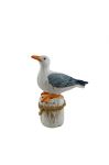 22cm Large Driftwood Seagull on Stump