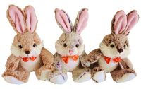 23cm Plush Big Ear Rabbit 3 Astd