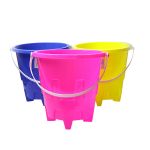 3 Assorted 8" Large Round Castle Bucket SP037