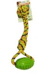 46cm Style Print Tough Rope Toy & TPR Rugby Ball
