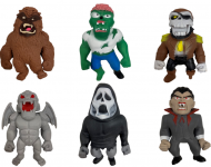 6 Astd Stretchy Horror Characters in Display