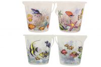 20cm/8" Clear Sealife Print Bucket