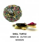 Mini Shell Turtle in Basket