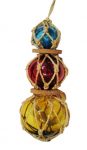 Set of 3 Fisherman's Glass Buoys in Netting